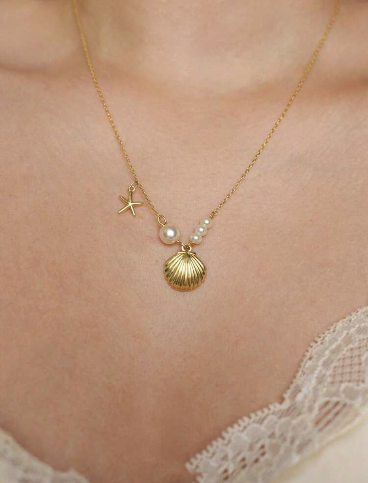 Pearl Seashell Necklace