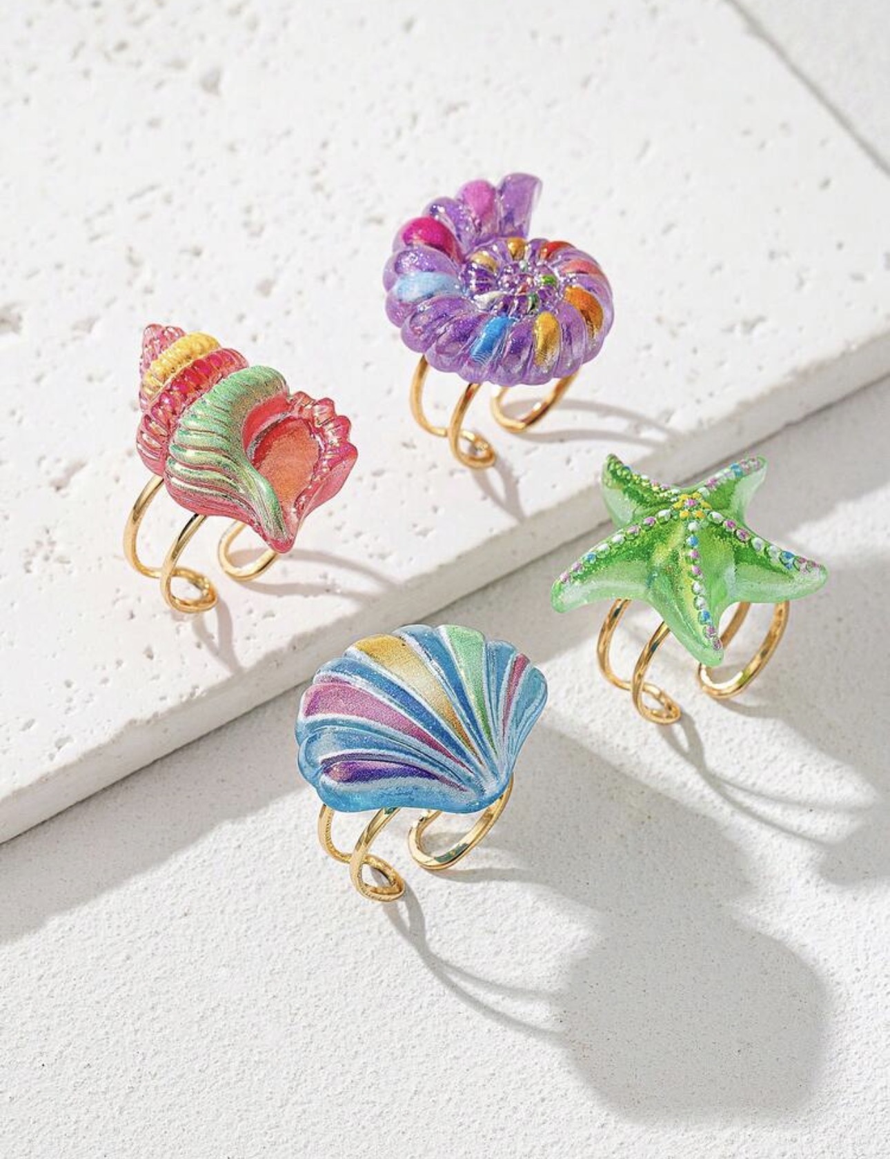 Ocean-Inspired Statement Rings
